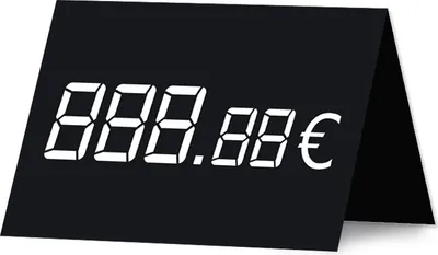 Immagine prodotto di Cartellino prezzo PRICARO "a tre cifre" nero, 50 pezzi