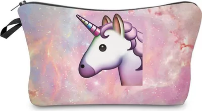 Produktbild von Oblique Unique Einhorn Kosmetiktasche Unicorn Kulturbeutel Beutel Federmappe - rosa
