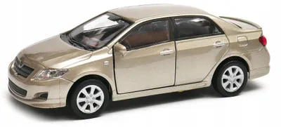 Obrázok produktu pre Welly, model auta Toyota Corolla, kov, zlatá farba, mierka 1:34
