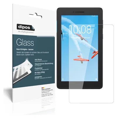 Produktbild von 2x Schutzfolie für Lenovo TB-7104F - Anti-Shock 9H Folie dipos Glass Kunststoffglas