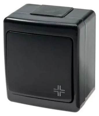 Imagen del producto de Interruptor de luz , para montaje en superficie, IP44. Enchufe de 1 a 3 tomas