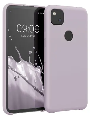 Produktbild von kwmobile Handyhülle für Google Pixel 4a Hülle - Case Silikon - Kabelloses Laden - Schutzhülle Cover in Purple Cloud
