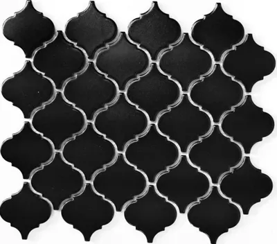 Produktbild von Retro Vintage Mosaik Fliese Keramik Florentiner schwarz matt MOS13-12BM_f | 10 Mosaikmatten