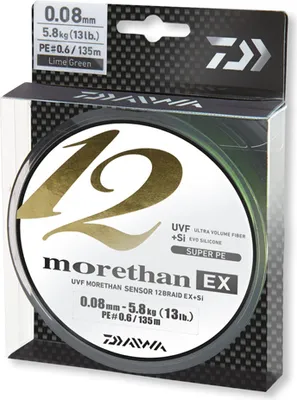 A close-up view of a fishing line spool in its packaging.