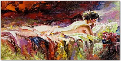 Produktbild von Coloray Bild aus Acryl 120 cm x 60 cm - Acrylblock mit Bild Gehärtetes Acryl Wohnzimmer Küche Dekoration Wanddekoration - Bett Weibliche Blüten