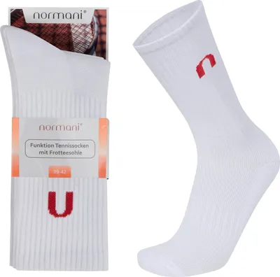 Produktbild von normani 4 Funktions Tennissocken mit Frotteesohle