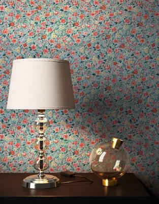Produktbild von NEWROOM Tapete Thessa Blau Vliestapete - Landhaus Blumen Blüten Germany