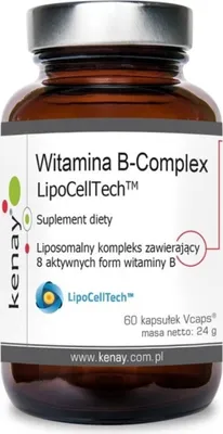 Immagine prodotto di Integratori alimentari Kenay Witamina B complex Liposomalna Lipocelltech (60 caps.) 8528