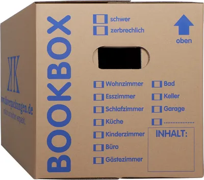 Produktbild von 10 Bücherkartons 2-wellig Bookbox Ordnerkartons Archivkartons
