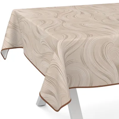 Zdjęcie produktu dla Ściereczka stołowa z materiału, zmywalna i wodoodporna, o wymiarach 140 x 100 cm, z obrzeżem
