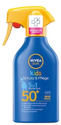 Produktbild von NIVEA SUN Kids Sonnenschutz wasserfest 5-in-1 Hautschutz und Pflege LSF50+ 250ml