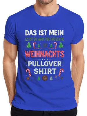 Produktbild von Das ist mein Weihnachts Geschenk Tannenbaum Zuckerstange lustig Herren T-Shirt, Blau, 3XL