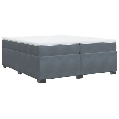 Produktbild von vidaXL Boxspringbett mit Matratze Dunkelgrau 200x200 cm Samt