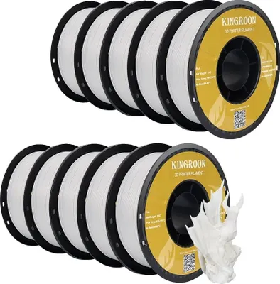Obrázek produktu pro Filament pro 3D tiskárny, cívka 10 kg, průměr 1,75 mm, PLA 10 kg bílá