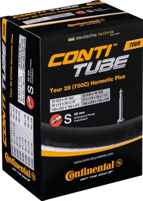 Produktbild von Continental 0182101 28' Schlauch 'Tour 28 Hermetic Plus', 27/28x1 1/4-1.75' (32/47-622/635), AV 40 mm, schwarz