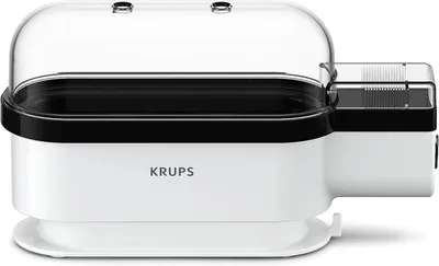 Produktbild von Krups EG2341, 3 Eier, Hart, Medium, Weich, Knopf, Schwarz, Weiß, 300 W, 221 mm
