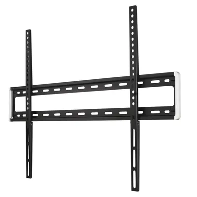 A black TV wall mount is shown against a white background.