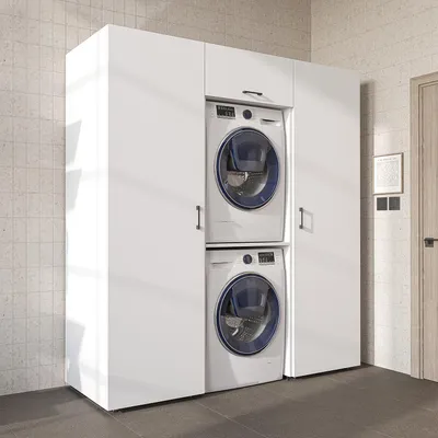 Produktbild von Roomart DUO-I Schrankwand 187 cm breit, Weiß