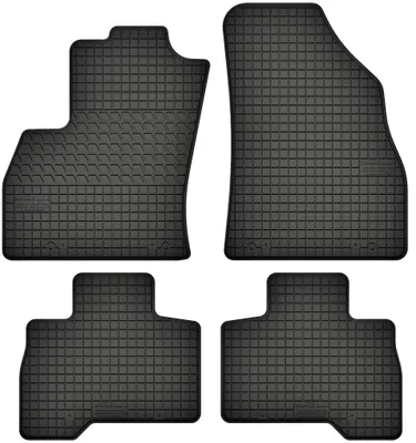 Produktbild von Gummimatten passend für FIAT Fiorino III (2008-2017) Gummi Fußmatten Satz Schwarz + Stopper