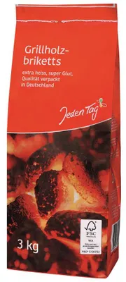 Produktbild von Grillholzbrikett 3000g von Jeden Tag