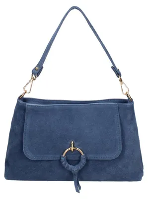 Immagine prodotto di Borsa a Spalla Donna Pelle Scamosciata Italy Chiusura Zip Testa di Moro UNICA 30x17x9 cm