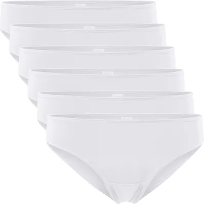 Produktbild von Celodoro Damen Bikini Slip (6er Pack), Klassische Unterhose aus Quick Dry-Fasern - Weiß L