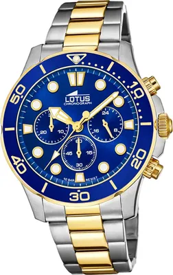 Produktbild von Lotus Edelstahl Herren Uhr Armbanduhr silber gold Fashion Khrono D2UL18757/1