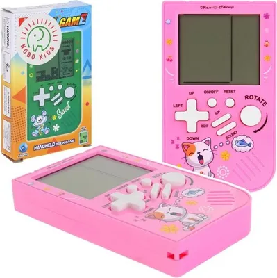 Image de Tertis Console de jeu d'arcade électronique de voyage - Rose