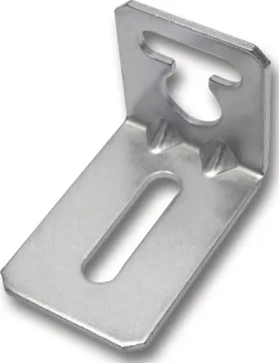 Produktbild von Winkel Schrrankaufhänger (Wandbefestigung) Möbelwinkel 51x36x34x2mm Stahl weiß