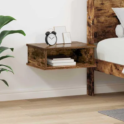 Image de vidaXL Table de chevet Chêne fumé 40 x 31 x 15 cm Bois composite