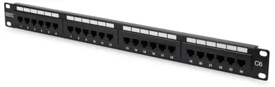 Produktbild von Digitus CAT6 Patchpanel 19" 1HE 24-Port Schwarz