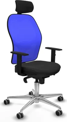 Image de Chaise de bureau avec appui-tête Piqueras y Crespo 1D086G2 Noir
