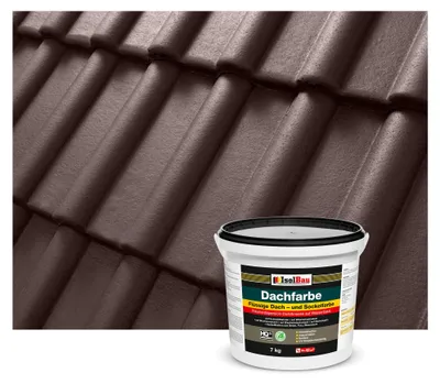 Produktbild von Isolbau Dachfarbe Braun 7 kg Sockelfarbe Dachlack Fassadenfarbe wasserbasiert