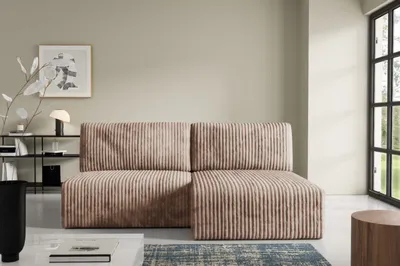 Produktbild von Intenso Modular Cord Ecksofa mit Schlaffunktion BERGE, Braun