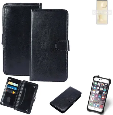 Produktbild von K-S-Trade 360° Hülle kompatibel mit Xiaomi Mi MIX Fold 2 schwarz Kunstleder Case BookCase WalletCase Kunstlederederhülle Handyhülle, Rundumschutz