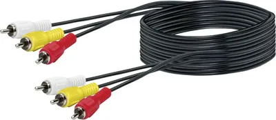 Produktbild von Schwaiger Video Anschlusskabel Cinch CIK5050 533 schwarz, 5m, 3x Cinch Stecker / 3x Cinch Stecker