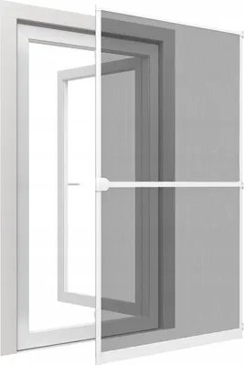 Obrázok produktu pre Sieť proti hmyzu na dvere BASIC PLUS s hliníkovým rámom 100x215 cm - Biela - Sieť proti hmyzu na balkónové a terasové dvere