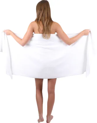 Produktbild von Betz Saunatuch 70 x 200 cm PREMIUM 100% Baumwolle Badetuch Liegetuch Strandtuch   Farbe: weiss