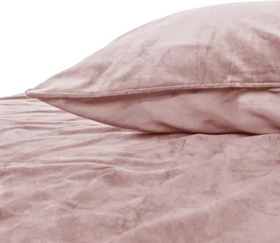 Imagen del producto de Sábanas de terciopelo suave, color rosa pálido, tamaño 200 x 220 cm