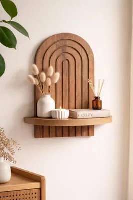 Productafbeelding van Skye Decor, wandplank, 100% MDF, eikenhout, 26x35x13 cm, modern en Scandinavisch design