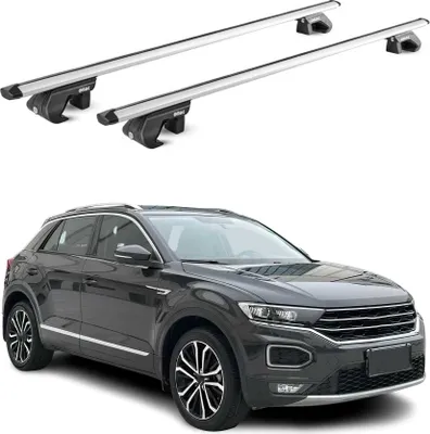 Produktbild von Dachträger Grundtäger für VW T-Roc 2017-2025 90kg Aluminium Silber 2 tlg ABE