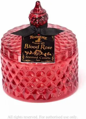 Produktbild von Blutrose Parfümierte Gothic Duftkerze im Antik Glas Medium