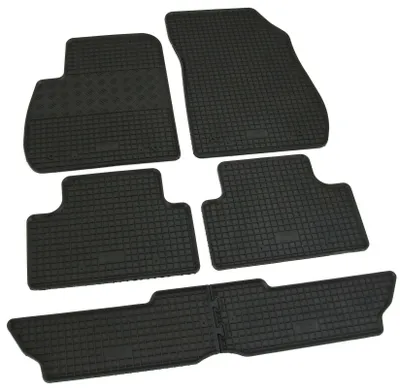 Gummifußmatten Set 6-teilig für Opel Zafira C Tourer (1/2012-), schwarz