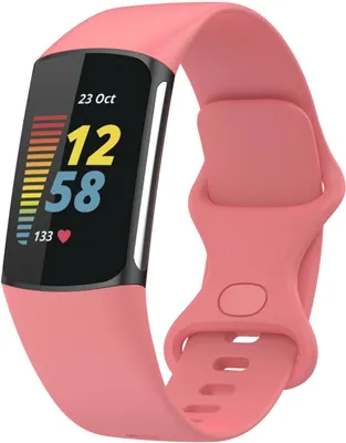 Produktbild von Strap-it® Fitbit Charge 5 Silikonarmband (Rosa) - Große: M/L
