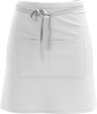 Produktbild von Kurze Kellnerschürze Schürze Vorbinder Taillen Schürze Bäckerschürze mit 2 Taschen für Bistro Restaurant, Weiß [074]