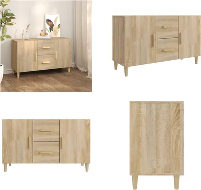 Obrázok produktu pre vidaXL Príborník Sonoma dub 100x36x60 cm materiál na báze dreva - Príborník - Príborníky - Skriňa - Úložná skriňa