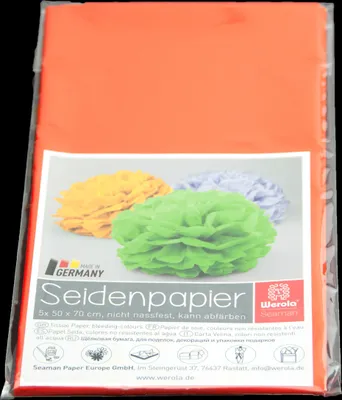 Obrázok produktu pre Originálny hygienický papier, 50 cm x 70 cm, oranžový, samoobslužné polyetylénové balenie s 5 hárkami