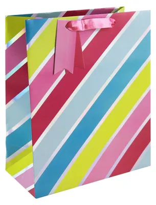 Produktbild von Clairefontaine 6x Geschenktasche, Streifen, 26,5x33 cm Mehrfarbig 35489-2C