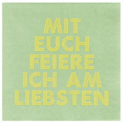 Produktbild von Räder Design Serviette Papierserviette Mit Euch feiere ich am liebsten (20-teilig)