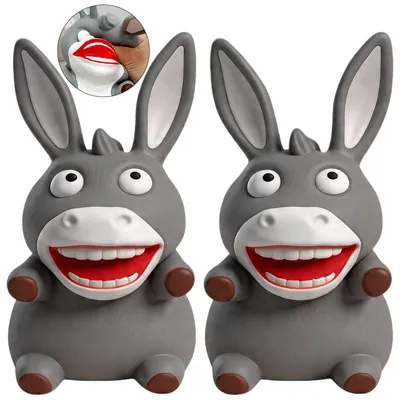 Produktbild von 2 Stück Esel Squishy Stressabbau Spielzeug, Quetschspielzeug, Lustiges Esel Knautschspielzeug Anti Stress Deko Geschenk
